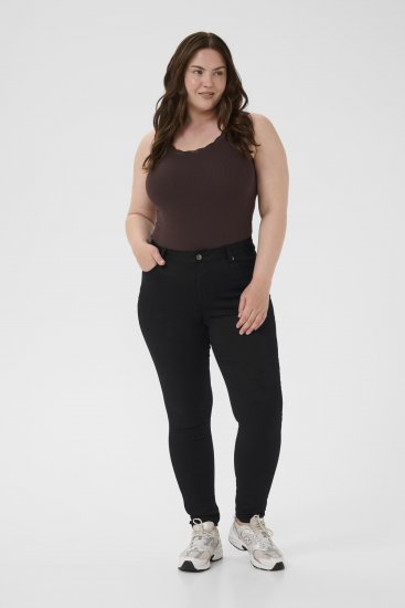 Kaffe Curve Lena Slim Jeans Black Deep - Jeans - 