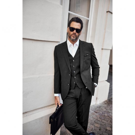 JP1880 Classic Two Button Stretch Suit Jacket Grey - Pakken - Grote Maten Kostuum Heren