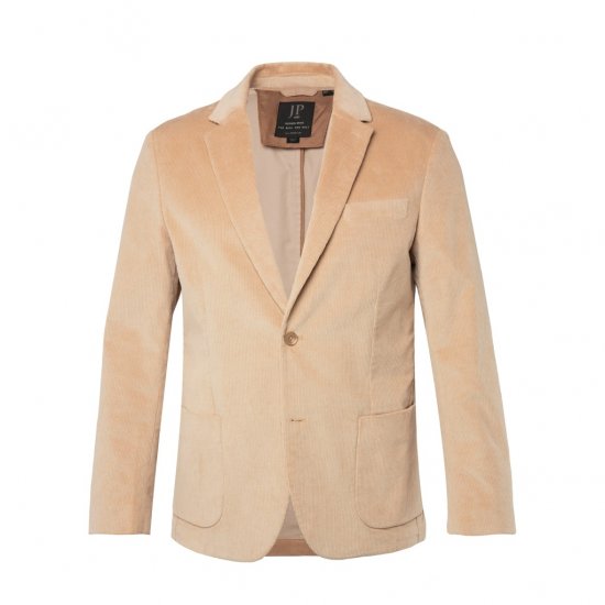 JP1880 Suit Jacket Corduroy Business Sand - Pakken - Grote Maten Kostuum Heren