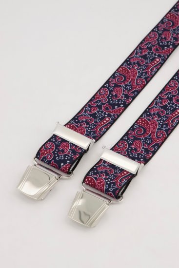 JP1880 Suspenders with Adjustable Length Burgundy Red - Accessoires - 
