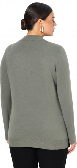 Ulla Popken Long Sleeves Mock Turtleneck Sweater Grey - Sweaters & hoodies - 