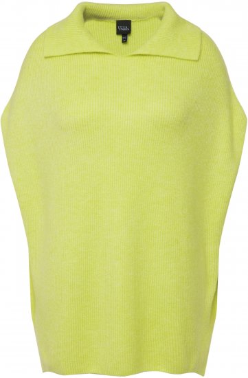 Ulla Popken Oversized Knit Sweater Vest Lime Green - Sweaters & hoodies - 