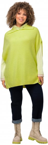 Ulla Popken Oversized Knit Sweater Vest Lime Green - Sweaters & hoodies - 