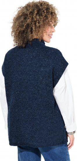 Ulla Popken Cap Sleeve Turtleneck Sweater Blue - Sweaters & hoodies - 