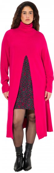 Ulla Popken Long Turtleneck Duster Sweater Red Pink - Sweaters & hoodies - 