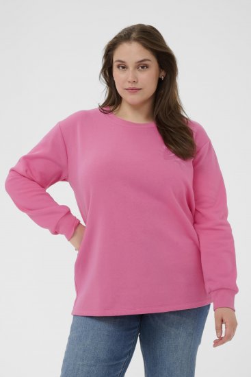 Kaffe Curve Sus Sweatshirt Pink Power - Sweatshirts - 