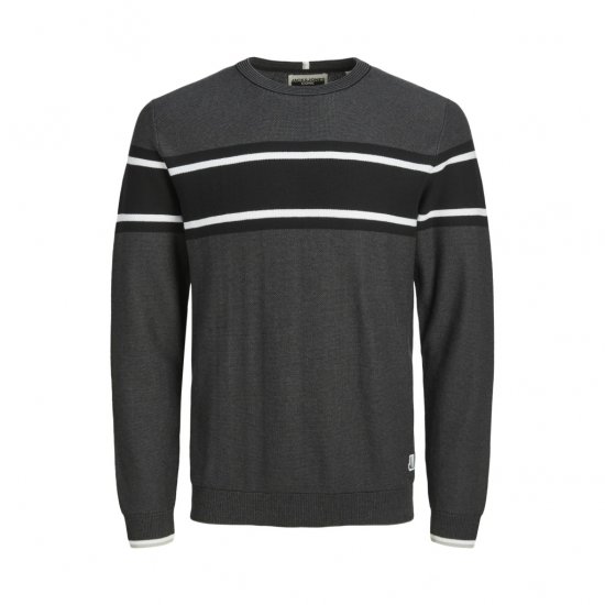 Jack & Jones Logan Spring Knitted Pullover Black - Sweaters & Hoodies - Sweaters & Hoodies Grote Maten Heren