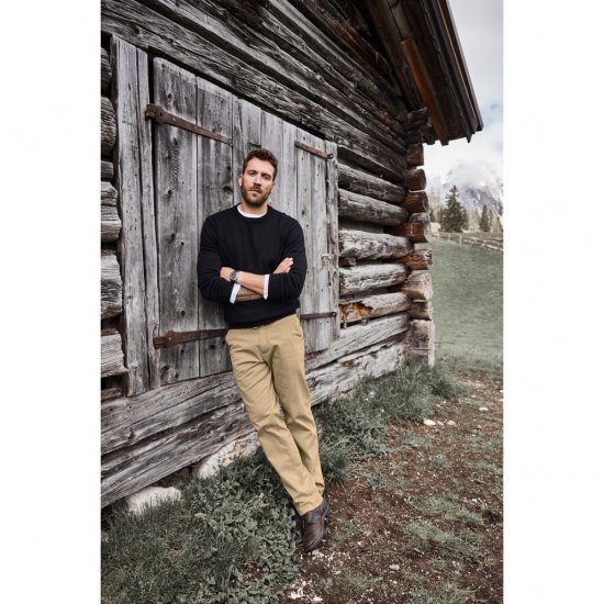 JP1880 Pullover Sweater Black TALL - HERENKLEDING MT-6XLT - Tall Kleding Heren