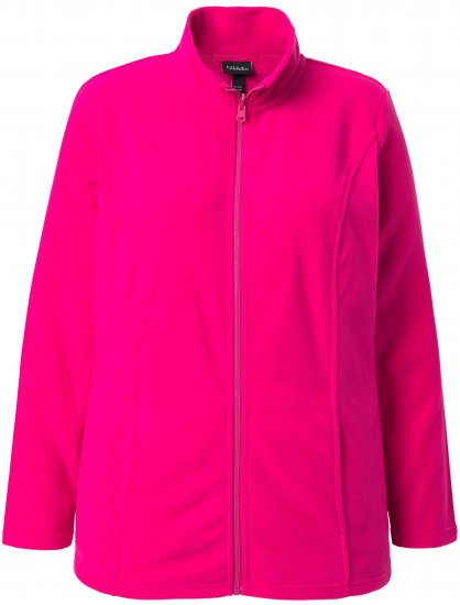 Ulla Popken Modular Fleece Zip Front Jacket Light Heather - Sweaters & hoodies - 