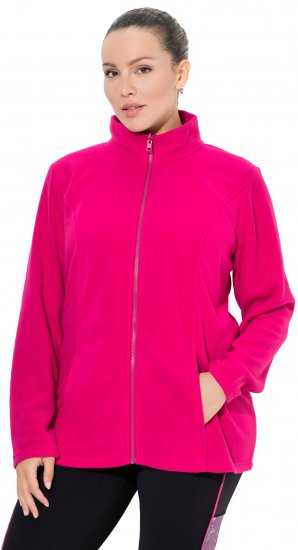 Ulla Popken Modular Fleece Zip Front Jacket Light Heather - Sweaters & hoodies - 