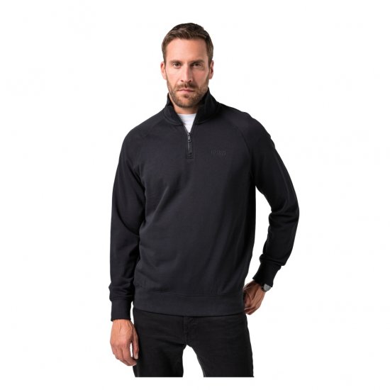 JP1880 Sweatshirt Half-Zip Stomach Fit Black - Sweaters & hoodies - Sweaters & Hoodies Grote Maten Heren