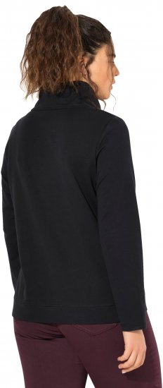 Ulla Popken Stand-Up Collar Long Sleeve Sweatshirt Black - Sweaters & hoodies - 