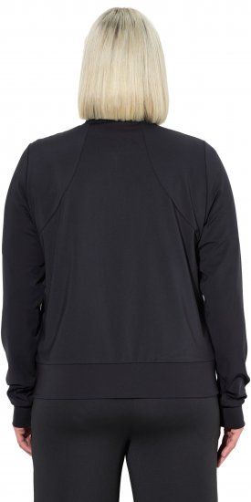 Ulla Popken Quick Drying College Collar Sweatshirt Black - Sweaters & hoodies - 