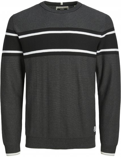 Jack & Jones Logan Spring Knitted Pullover Black - Sweaters & hoodies - Sweaters & Hoodies Grote Maten Heren