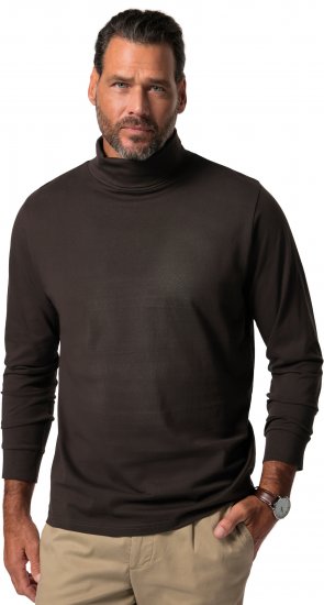 JP1880 Turtleneck Sweatshirt Long Sleeve Dark Brown - Sweaters & hoodies - Sweaters & Hoodies Grote Maten Heren