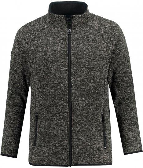 JAY-PI Knitted Fleece Jacket Gray - Jassen - Grote Maten Herenjassen