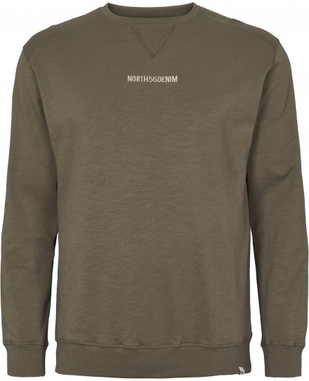 North Latitude Denim Logo Sweatshirt Dusty Olive Green TALL - TALL sweatshirts - TALL sweatshirts voor lange mannen