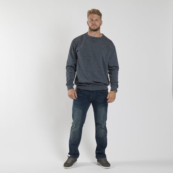 North Latitude O-Neck Sweatshirt Blue Melange TALL - TALL sweatshirts - 