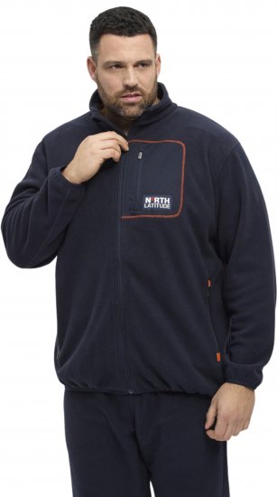 North Latitude 53142 Soft Fleece Jacket Dark Navy - Sweaters & hoodies - Sweaters & Hoodies Grote Maten Heren