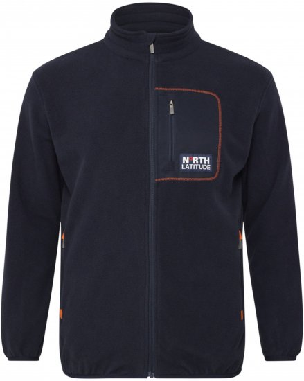 North Latitude 53142 Soft Fleece Jacket Dark Navy - Sweaters & hoodies - Sweaters & Hoodies Grote Maten Heren