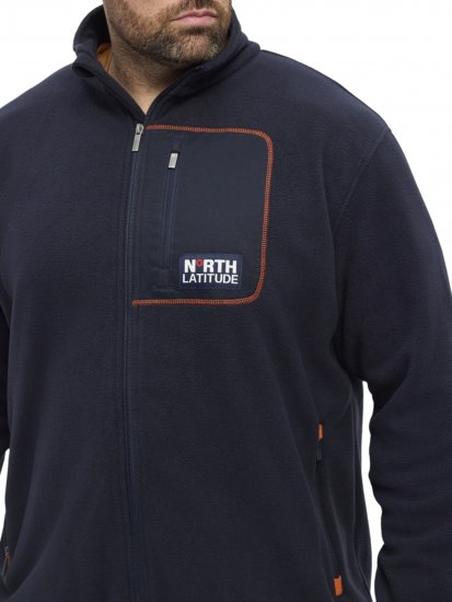 North Latitude 53142 Soft Fleece Jacket Dark Navy - Sweaters & hoodies - Sweaters & Hoodies Grote Maten Heren