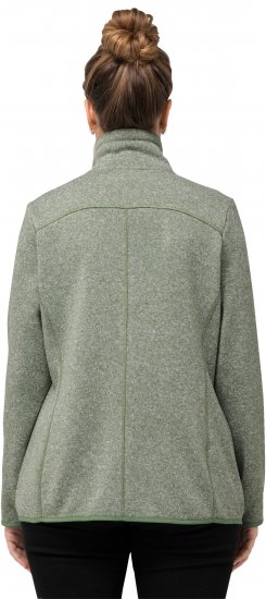 Ulla Popken Heather Knit Fleece Jacket Mint Green - Sweaters & hoodies - 