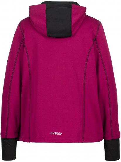 Ulla Popken HYPRAR Zip Front Hooded Stretch Sweatshirt Blackberry - Sweaters & hoodies - 