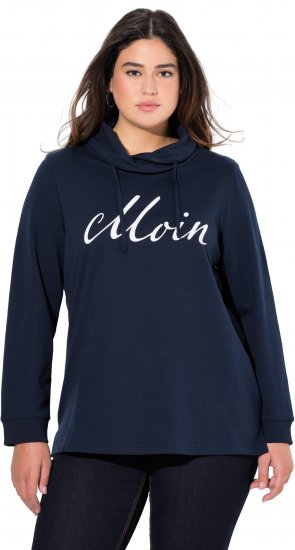 Ulla Popken Moin Graphic Sweatshirt Navy - Sweaters & hoodies - 