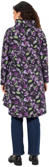 Ulla Popken Floral Stand-Up Collar Flounce Panel Sweatshirt Black - Sweaters & hoodies - 