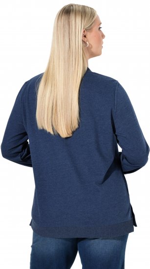 Ulla Popken Let It Snow Sequins Sweatshirt Ink Blue - Sweaters & hoodies - 