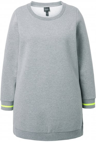 Ulla Popken Nostalgic Escape Oversized Sweatshirt Mouse Grey - Sweaters & hoodies - 