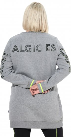 Ulla Popken Nostalgic Escape Oversized Sweatshirt Mouse Grey - Sweaters & hoodies - 