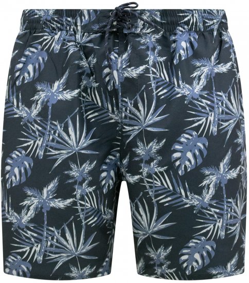 D555 Cleethorpes Hawaii Printed Swimshorts Navy - Zwembroeken - Grote Maten Zwembroeken Heren