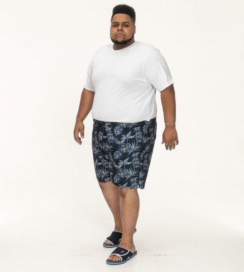 D555 Cleethorpes Hawaii Printed Swimshorts Navy - Zwembroeken - Grote Maten Zwembroeken Heren
