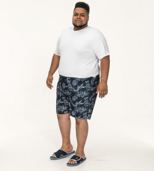 D555 Cleethorpes Hawaii Printed Swimshorts Navy - Zwembroeken - Grote Maten Zwembroeken Heren