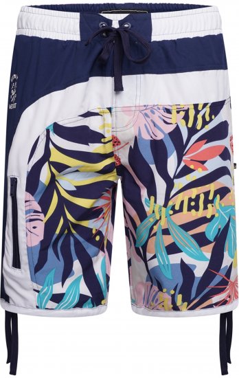 Kam Jeans 3018 Panelled Floral Swimshorts Navy - Zwembroeken - Grote Maten Zwembroeken Heren