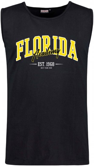 Adamo Motiv Florida Tank Top Black - Mouwloze T-shirts/Tank tops - Mouwloze T-shirts/Tank Tops grote maten