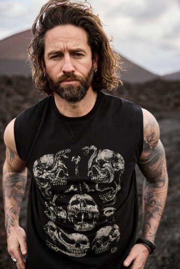JP1880 Tanktop Skulls Black - T-shirts - Grote Maten T-shirts Heren