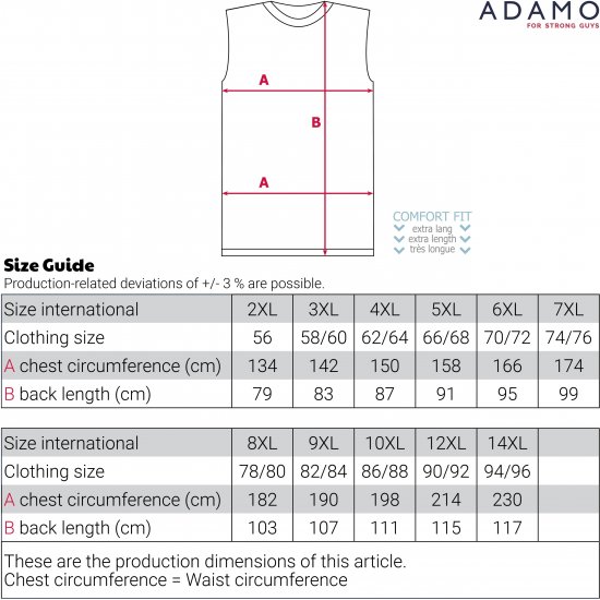 Adamo Motiv Rock and Roll Tank Top Black - Mouwloze T-shirts/Tank tops - Mouwloze T-shirts/Tank Tops grote maten