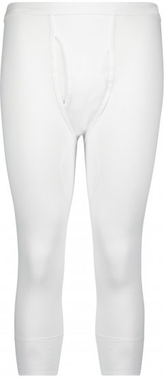 Adamo Royal Thermal Long Johns 3/4 Fine Ribbed White - Ondergoed & zwem - Grote Maten Ondergoed Heren