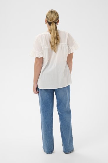 Kaffe Curve Valeria Top Chalk - Tops - 