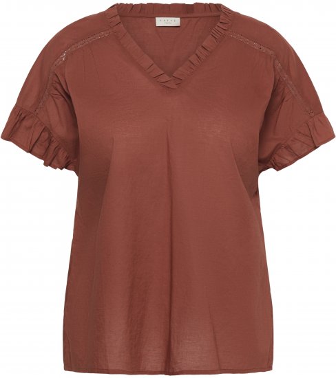 Kaffe Curve Valeria Top Henna Brown - Shirts & tops - 