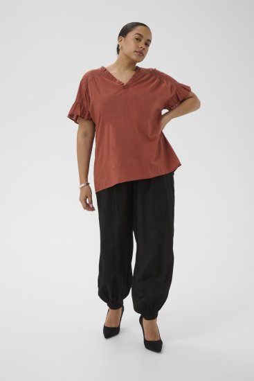 Kaffe Curve Valeria Top Henna Brown - Shirts & tops - 