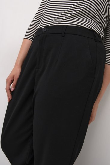Kaffe Curve Merla Broek Diepzwart - Jeans & Broeken in Grote Maten – Plus Size - 
