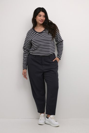 Kaffe Curve Merla Broek Zwart Oyster - Jeans & Broeken in Grote Maten – Plus Size - 