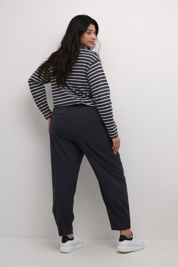 Kaffe Curve Merla Broek Zwart Oyster - Jeans & Broeken in Grote Maten – Plus Size - 