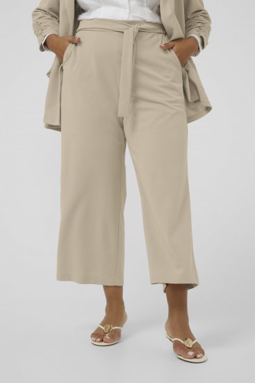 Kaffe Curve Pheolo Cropped Pants Feather Grey - Stoffen broeken - 
