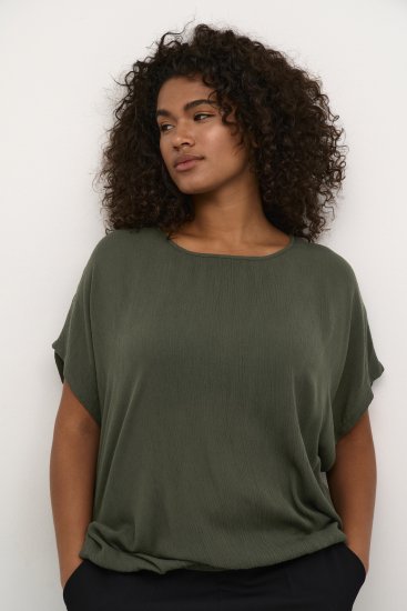 Kaffe Curve Ami Stanley Korte mouw Bosnacht - T-shirts - 