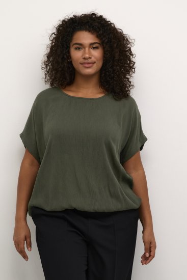 Kaffe Curve Ami Stanley Korte mouw Bosnacht - T-shirts - 