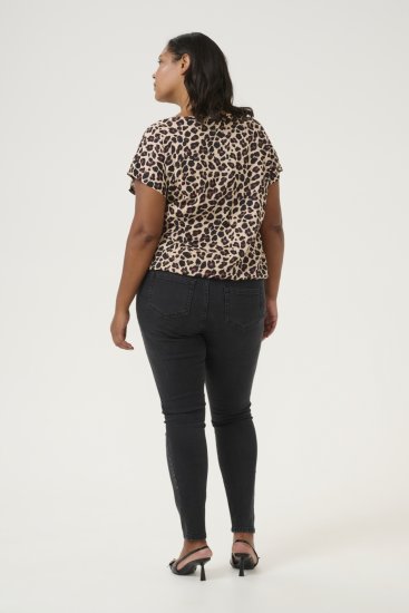 Kaffe Curve Sonna Stanley Top Luipaardprint - T-shirts - 